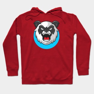 Angry Panda Cartoon Vector Icon Illustration (2) Hoodie